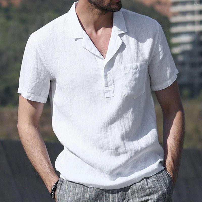 

Men's T Shirts Blouse Shirt Tee Short Casual Neck Summer Top Sleeve Spring Men O Solid, Khaki