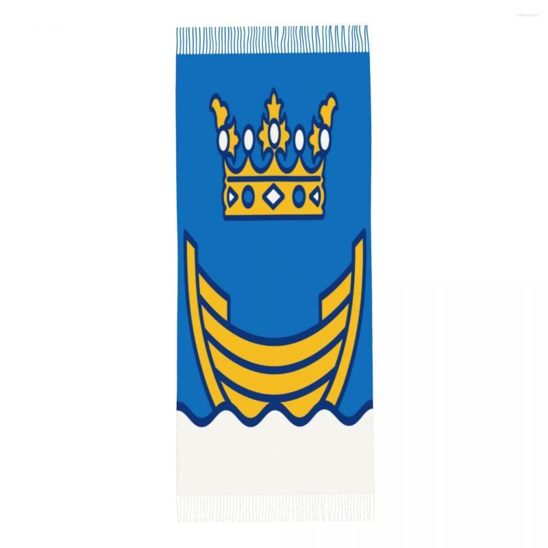 

Scarves Flag Of Helsinki Women Scarf Winter Shawl And Wrap Bandana Tassel Female