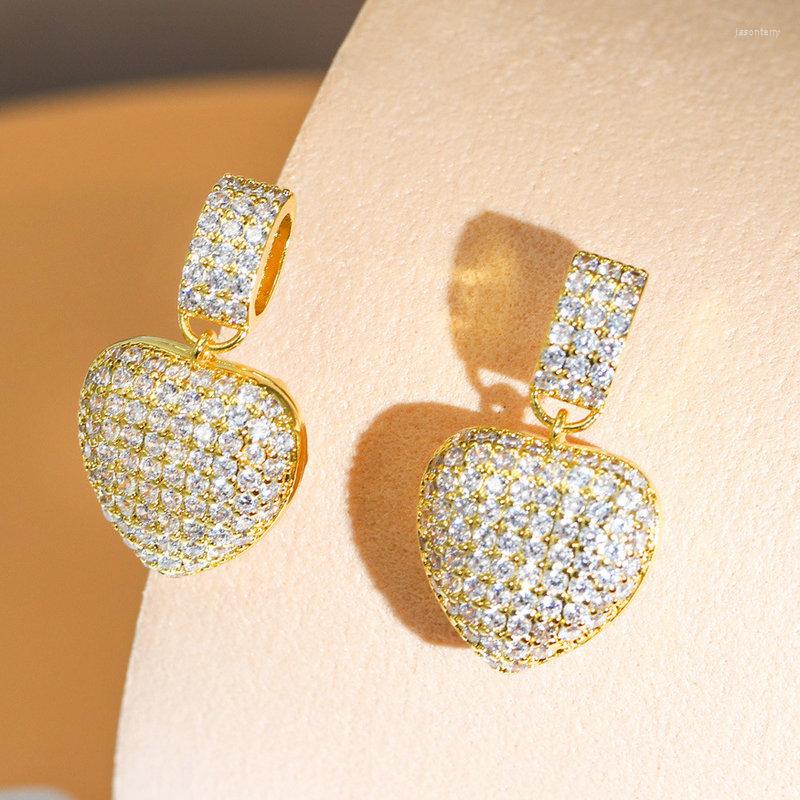 

Dangle Earrings SINZRY Fashion Korean Stylish Cubic Zircon Heart Shape OL Lady