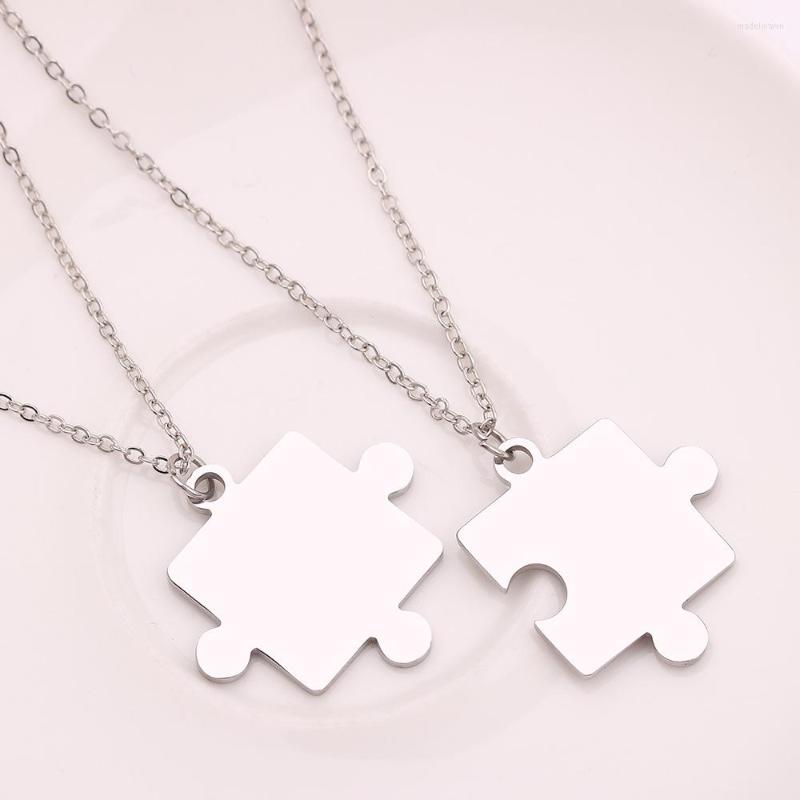 

Chains Fashion Necklace Geometric Puzzle Personality Sister Jewelry Simple Wild Couple Gift Pendant