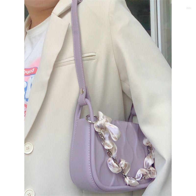 

Evening Bags JIAERDI Sweet Cool Purple Handbags Women 2023 Spring Autumn Y2k Shoulder Ladies Harajuku Messenger Bag Luxury, Lavender