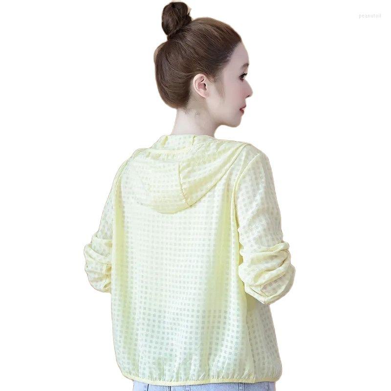 

Women' Jackets Summer Short Money Sunscreen Coat Women Wear 2023 Breathable Hooded Sun-Protective Clothing Light Temperament Ladies Top, Yellow