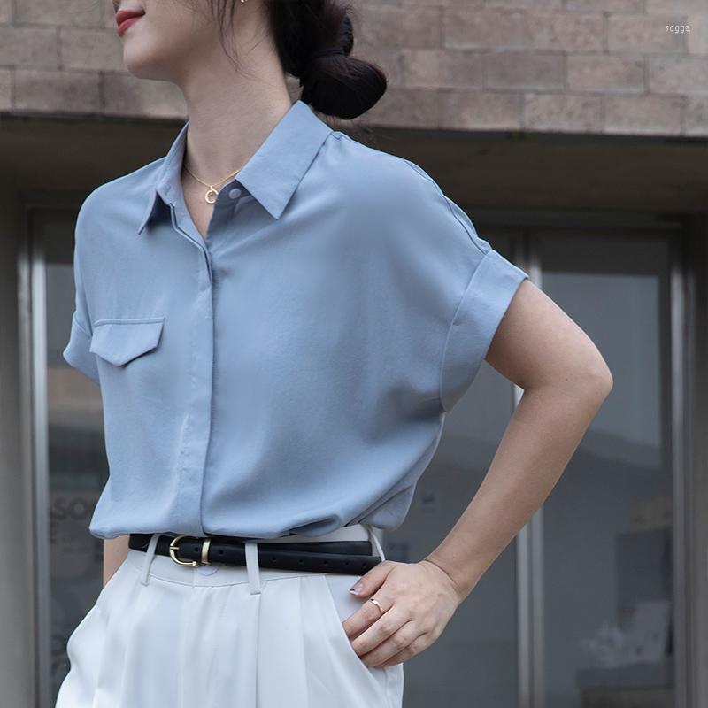 

Women' Blouses 2023 Summer Korean Refreshing Sweet Thin Appears Raglan Sleeve Short-sleeved Fashion Commute Shirt For Women Tops Z219, Blue