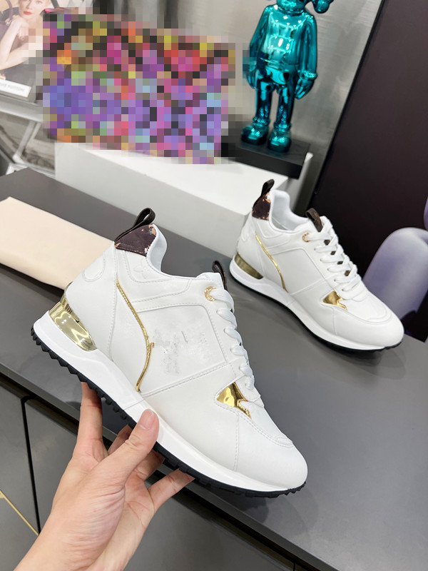 

2023 new top Womans shoe Leather Lace Up Men Fashion Sneakers White Black mens womens Luxury Casual Shoes 0522, 02