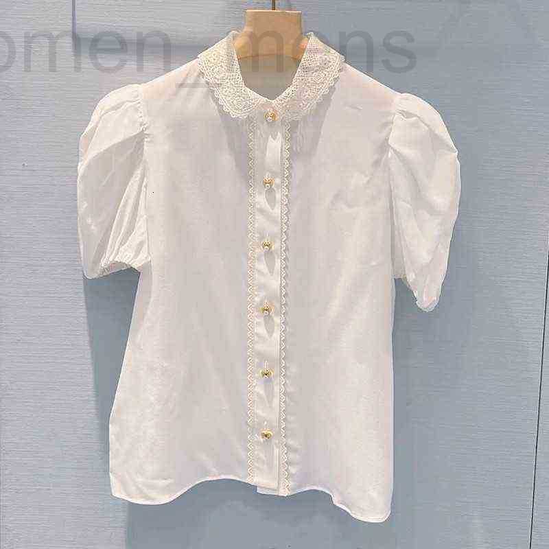 

Women' T-Shirt designer white short slved ion shirt Fren swt e slve loose doll neck women' new suer style 8L1C, Beige