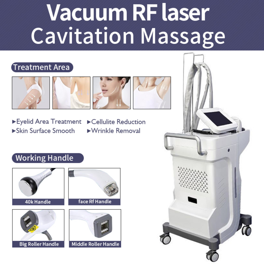 

Laser Machine Body Shaping Rf Vacuum Roller Ultrasonic Fat Removal Cellulite Massage Machine