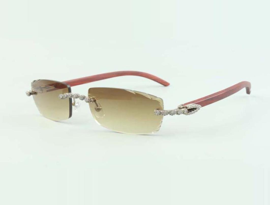 

2022 Bouquet Diamond Sunglasses 3524015 with Natural original wooden sticks and cut Lens 30 Thickness7601508