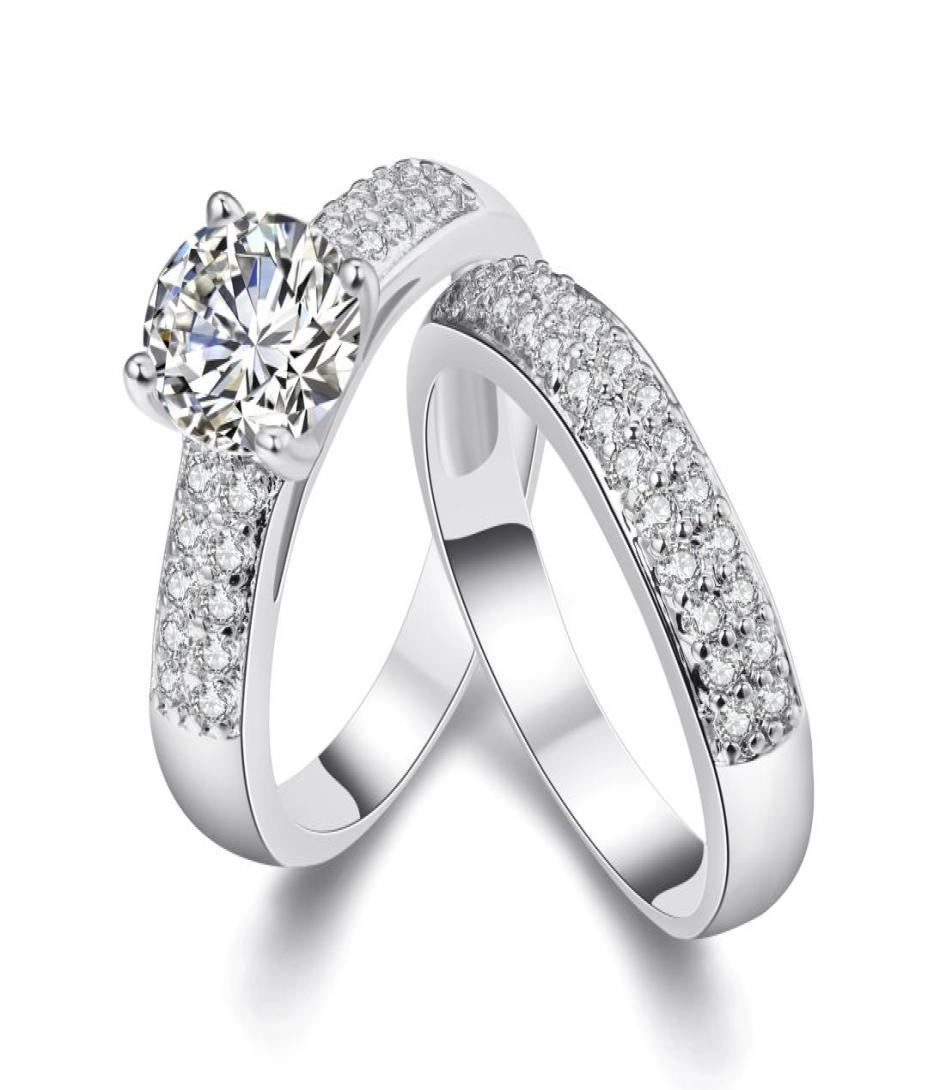 

Round Brilliant Cubic Zirconia 18KGP GoldWhite Gold Plated Wedding Engagement Ring Band Set Sizes 5 to 91363868