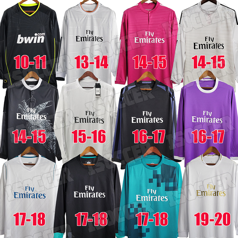 

Real Madrids Retro Soccer Jersey Football Ramos CARLOS RONALDO 05 06 07 09 10 11 12 13 14 15 16 17 18 19 ZIDANE Beckham RAUL Vintage SNEIJDER SAVIO RAMOS kits long sleeve, Promotion version