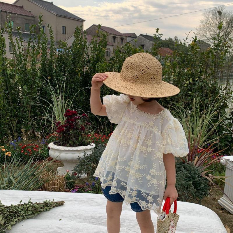 

Clothing Sets Baby Girls Outfit 2023 Summer Girl Short Sleeve Blouse Top And Denim Shorts Two Piece Children's Clothes Kids Suit, Jeans