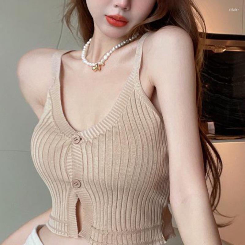 

Women's Tanks Sexy Women Sleeveless Short Crop Top Ladies Vest Casual Tank Women's Tube Tops Female CamisoleY2k Harajuku Vintage, Black