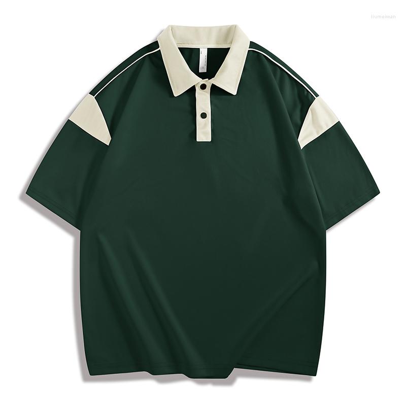 

Men's Polos Casual 2023 USA Style Summer Short Sleeve Solid Black Green Polo Shirt Brand Fashion Clothes For Men Oversize 3XL, 9229a 6