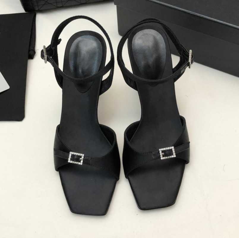 

10.5CM Heels Pumps Y& Women Shoes Sandals Crystal Buckle Purple Black SL Stiletto Square Ttoe Slingbacks Ankle Strap Designer Sandal Paris Stiletto Party Wedding, Ysbd46-2