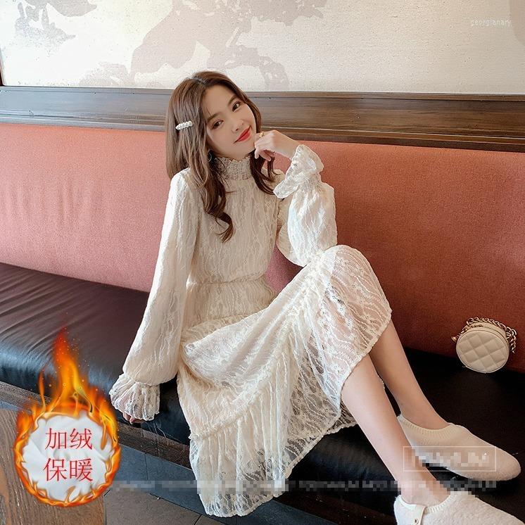 

Casual Dresses Winter Dress Lace Woman Vestido De Mujer Femme Robe, White