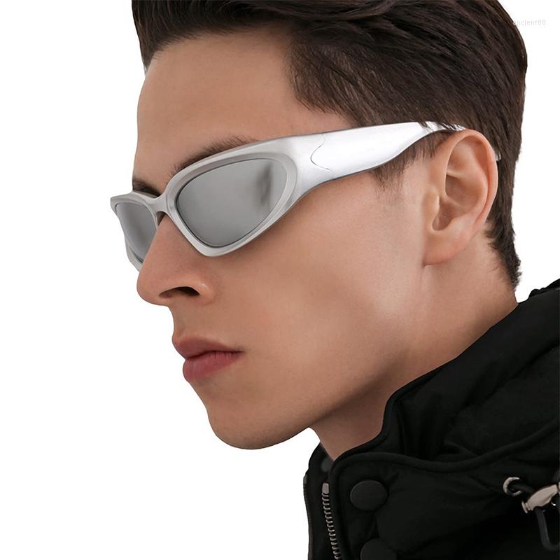 

Sunglasses Wrap Around Fashion Oval Dark Vintage Sun Glasses For Men Women Outdoor Sport Shades UV400 Eyeglasses