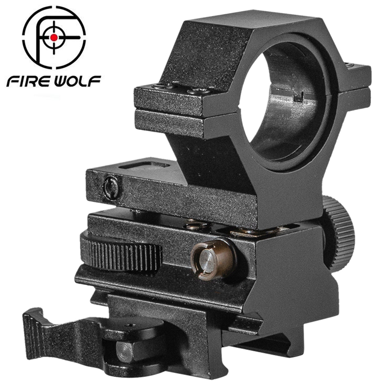 

30mm/25mm Ring Adjustable Windage Elevation Rifle Scope QD Mount Sight Flashlight Clamps Hunting Holder