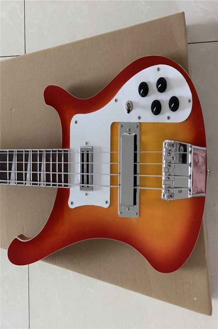 

China OEM factory rickenback 4003 cherryburst electric bass guitar withdouble output2101459