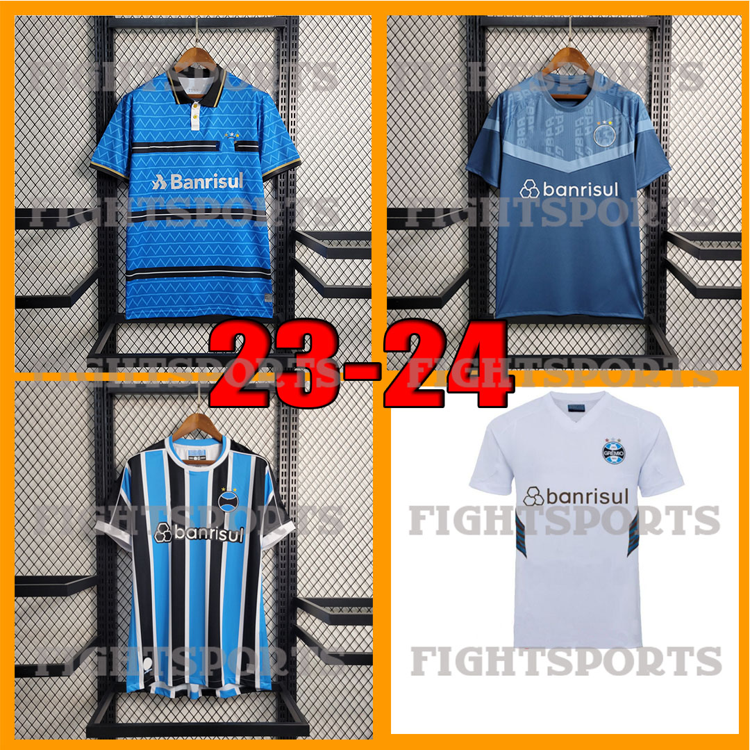 

23 24 Gremio Paulista Soccer Jerseys 23 24 Suarez Gilchmei Johnath MILLER LUAN Marlone Men Football shirts summer blue tops tee shirts retro jerseys vintage tee, 23-24 gremio home