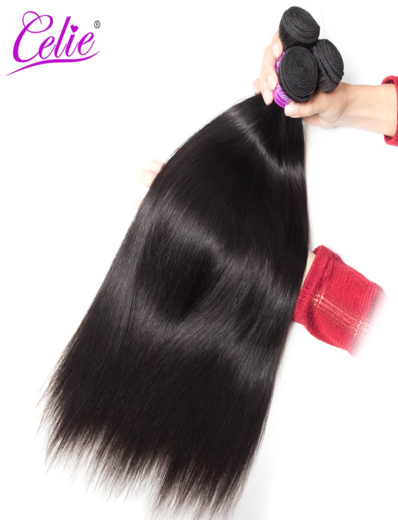 

Celie Hair Straight Brazilian Hair Weave Bundles 1030 inch Natural Color Human Bundle Deals 100 Remy Extensions7184700