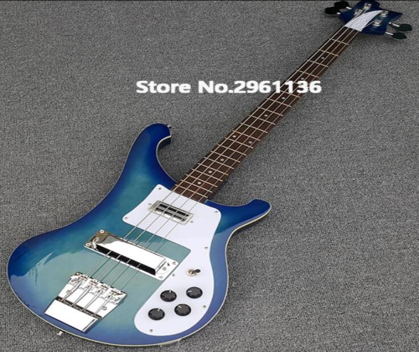 

4 Strings Blue Burst 4003 Electric Bass Guitar Chrome Hardware Triangle MOP Fingerboard Inlay Top Selling8359999