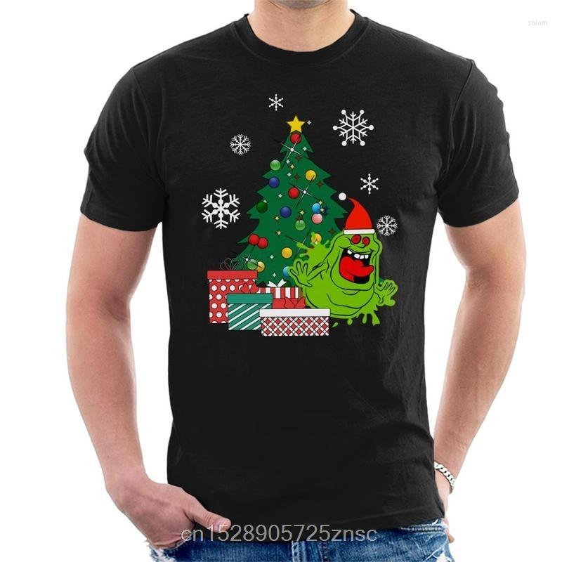 

Men's T Shirts Printed Funny Men Camiseta Slimer Around The Christmas Tree T-Shirt Masculina Women Tshirt, New shirab5080
