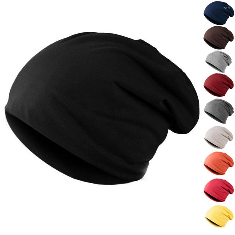 

Berets Spring Beanies For Women Men Unisex Knitted Summer Thin Cap Casual Solid Hip-hop Snap Slouch Skullies Bonnet Hat Gorro, Black