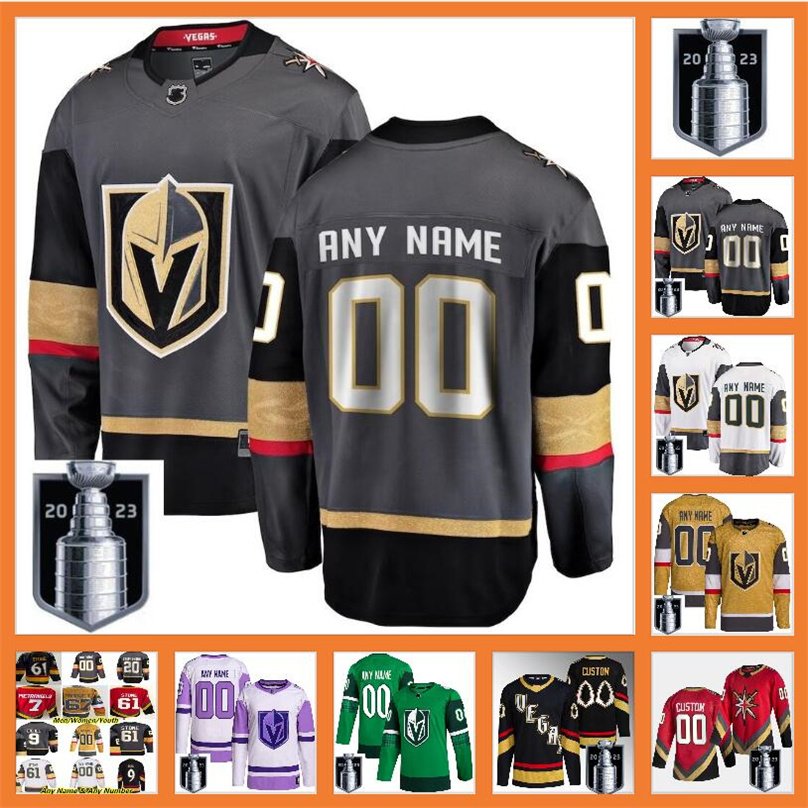 

2023 Stanley Cup Jerseys Custom Vegas Golden Knights Hockey NHLAbbbb Jack Eichel Mark Stone William Karlsson Alex Pietrangelo Jonathan Marchessault Shea Theodore, Color