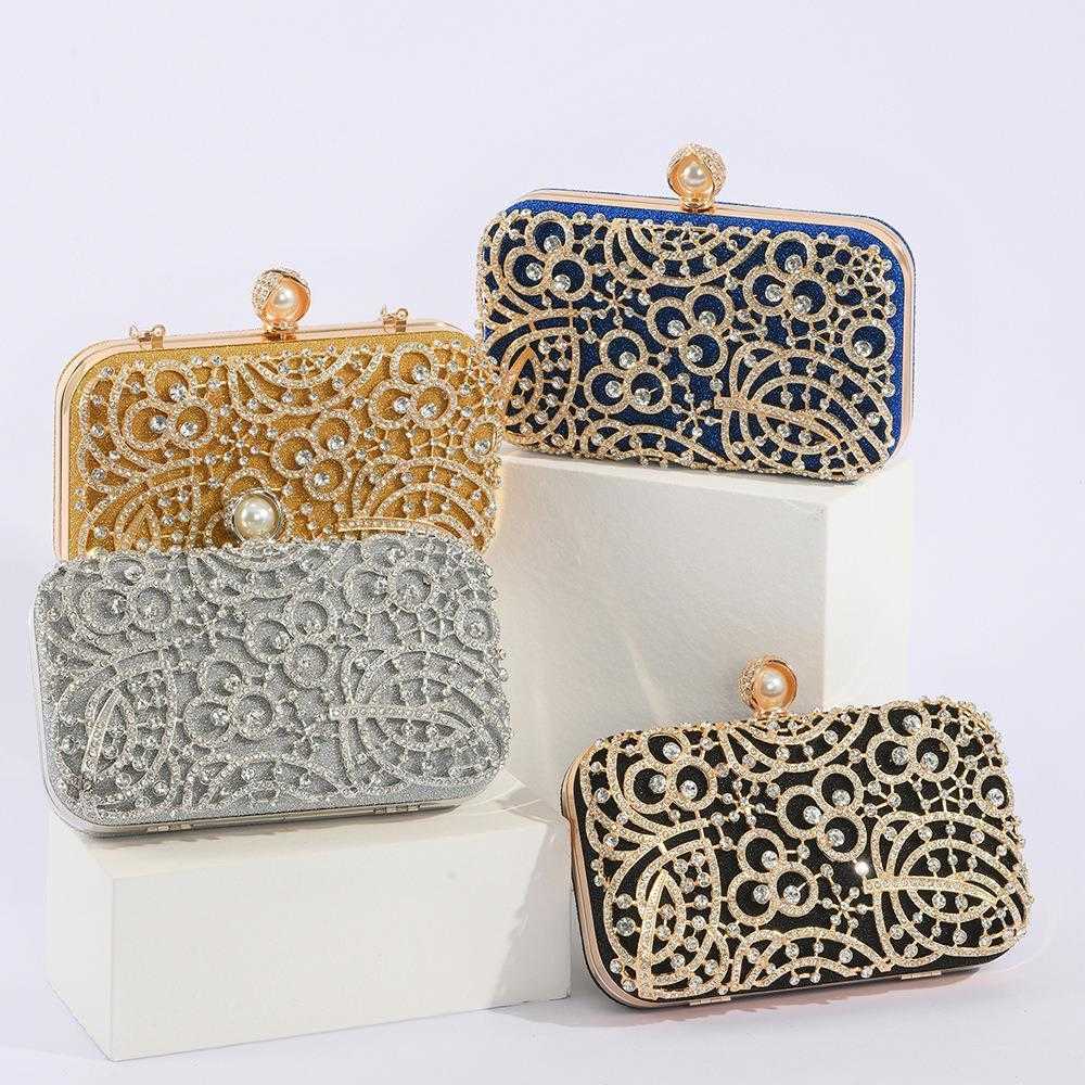 

Diamond Evening Bag Vintage Womens Handbag Banquet Clutch Dress, Black4