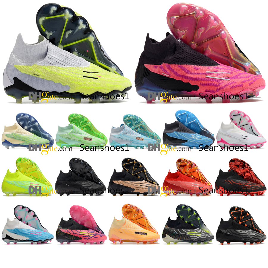 

Gift Bag Quality Soccer Football Boots Phantom GX Elite FG Ghost Knit Football Shoes For Mens High Ankle Soft Leather Comfortable Trainers Soccer Cleats Size US 6.5-12, High 13