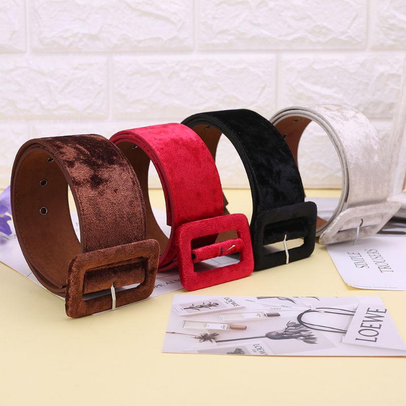 

Belts Design Fashion Wide Belt Female Dress Decorate Waistband Velvet, Black