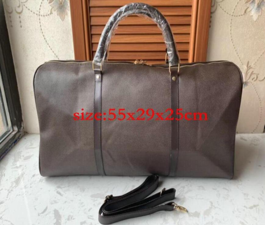 

2020 Top Quality 55CM Large capacity designer women travel bags men shoulder duffel bags carry on luggage bottom rivets backpack 13372660, Cream