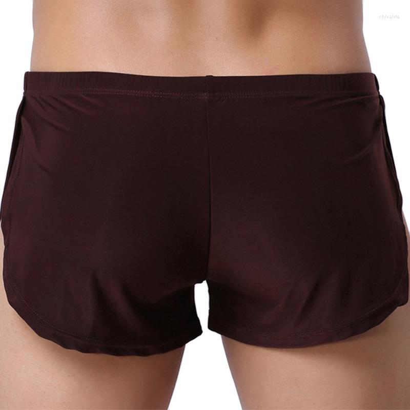 

Men's Shorts Men's Underwear Sexy Fashion Ice Silk Split, Bn