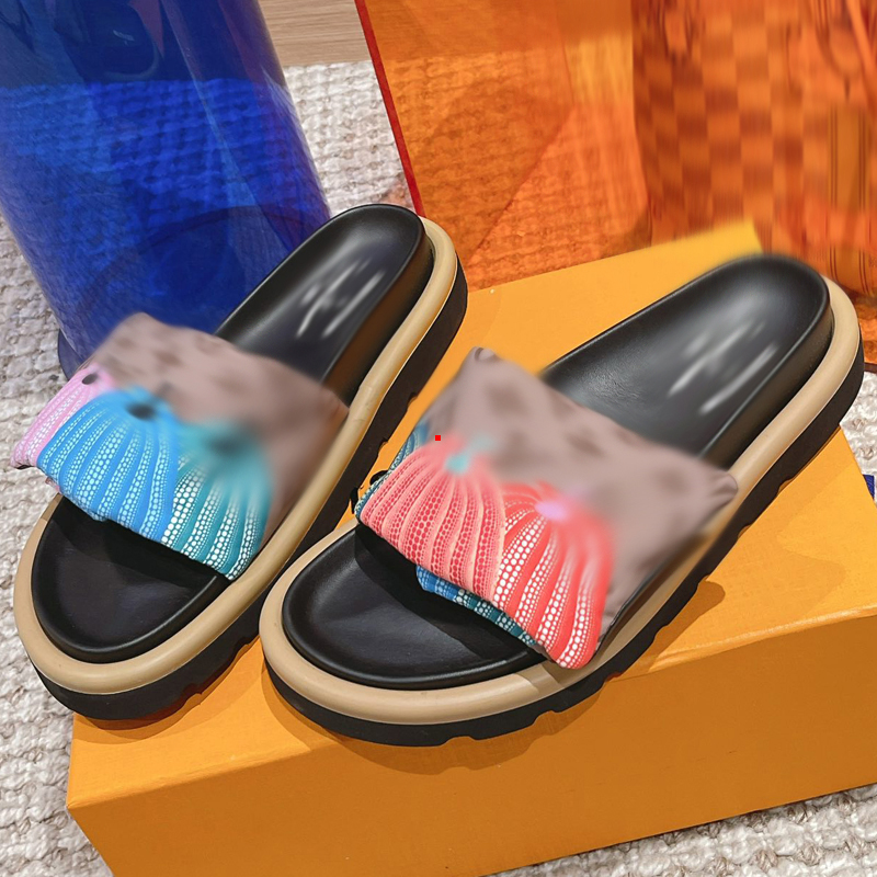 

2023 Fashion all colors slides slippers shoes running casual outdoor sneaker good perfect leather ladies sandals size us 4.5-8.5 -223, Picture color