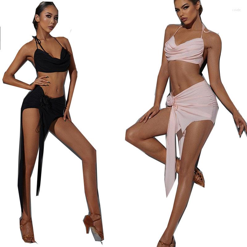 

Stage Wear Latin Dress Black Sexy Competition Salsa Samba Rumba 2346, Pink