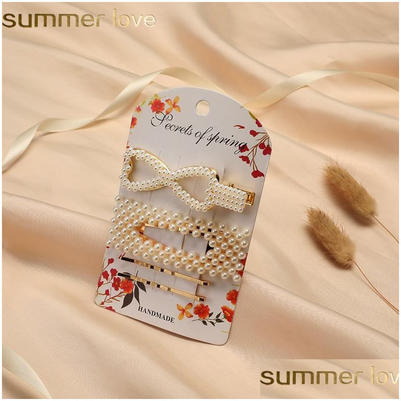 

Hair Clips Barrettes Fashion Pearl Clip Metal Hairclip Elegant Barrette Bobby Pins Hairs Styling Tool For Women Drop Deliv Dhjai