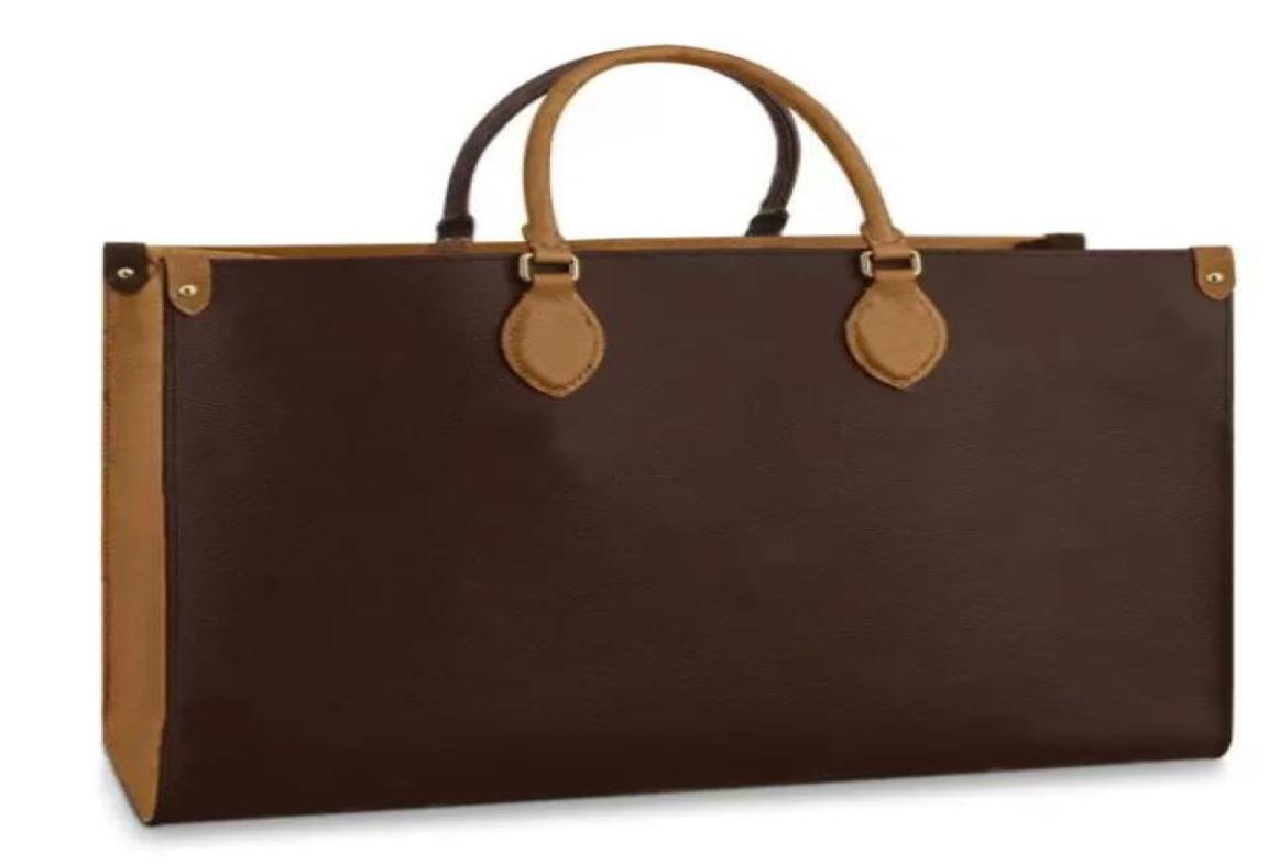 

FASHION ONTHEGO GM MM M44925 WOMEN luxurys designers bags genuine leather Handbags messenger crossbody shoulder bag Totes Wallet s3886782, Brown