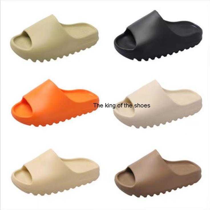 

2022 Designer slipper men women sandal Triple Black White Resin pattern slippers Foam Runner mens womens west slipper slides slider sliders shoes 36-47