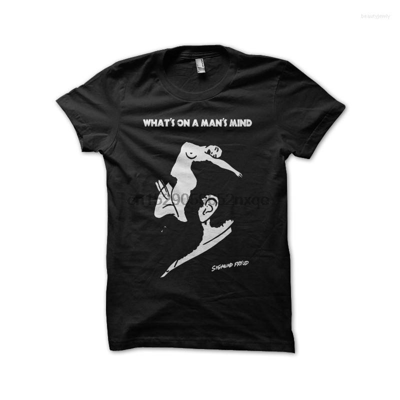 

Men' T Shirts Men Shirt T-shirt Sigmund Freud Mans Mind Black Tshirts Women, Men-darkpurple