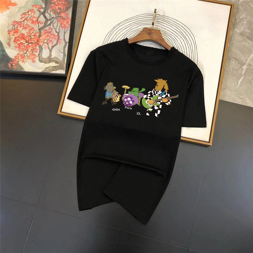 

Men's T-Shirt 2023 Fashionable Men's T-Shirts Lvity cotton anti-wrinkle printed alphabet couple Viutonity casual wear student short sleeve 024-011