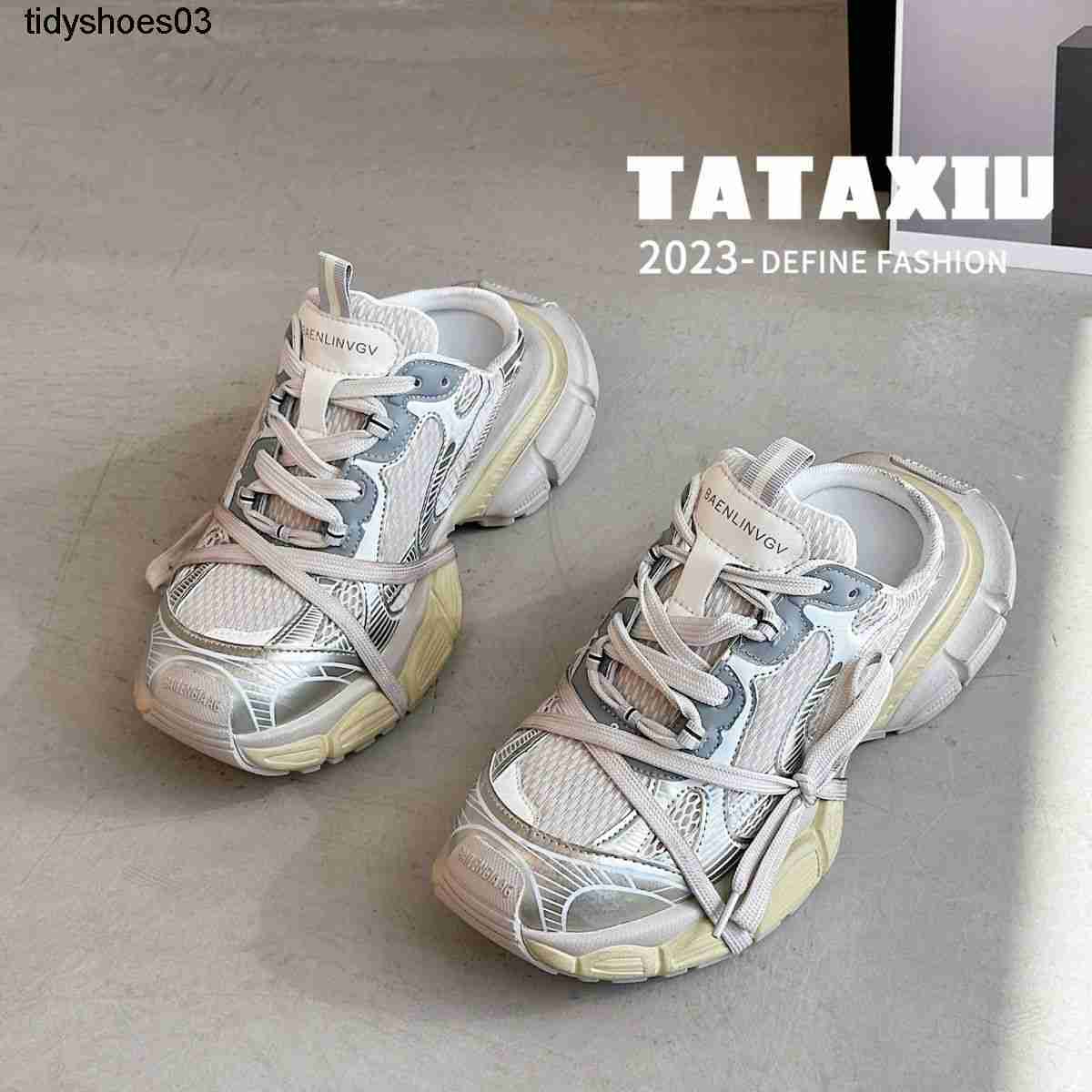 

Designer Paris Dress Shoe Men's and women's sports shoes Third Generation Dad Shoes Women's 2023 New Thick Sole Matsutake Breathable Sports Shoes Strap Tuppers, Lime