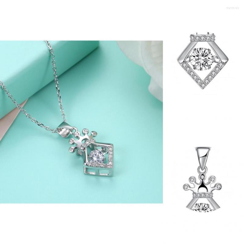 

Pendant Necklaces Ladies Necklace Light Weight Stylish Not Easy Fade Faux Crystal Crown Jewelry