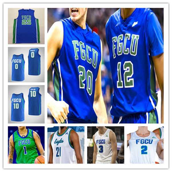 

Custom Ncaa Florida Gulf Coast FGCU Basketball Jersey Caleb Catto Cyrus Largie Jalen Warren Justus Rainwater Zach Anderson Qwanzi Samuels Eli Abaev Dakota Rivers, Men green