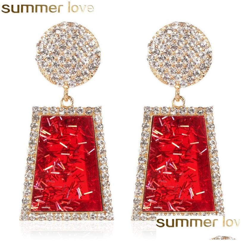 

Charm Fashion Big Size Acrylic Dangle Earrings Matte Gold Irregar Geometric Drop For Women Jewelry Delivery Dhy8Y