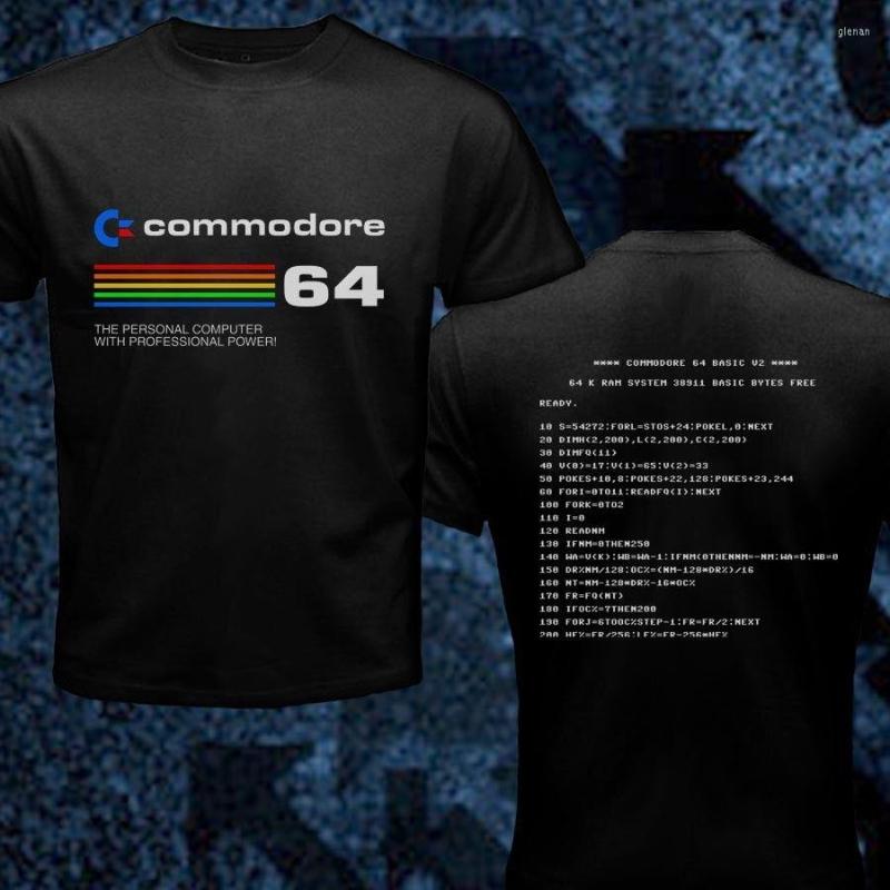 

Men' T Shirts Commodore 64 Basic V2 Computer Retro Geek Nerd Programming Man T-Shirt Double Sided Unisex Tees, New shiryy12642