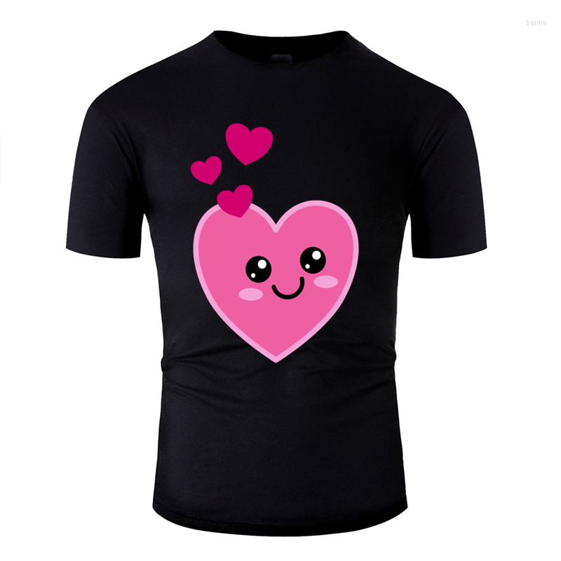 

Men' T Shirts Clothing Super Cute Pink Heart Cartoon Shirt Man 2023 Fashion Size -5xl Pattern Men Tshirt Round Neck Harajuku Hiphop, Women-white