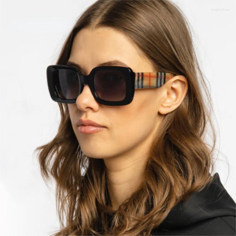 

Sunglasses Fashion Square Women Retro Shades UV400 Leopard Tea Gradient Eyewear Designer Men Green Sun Glasses 2023