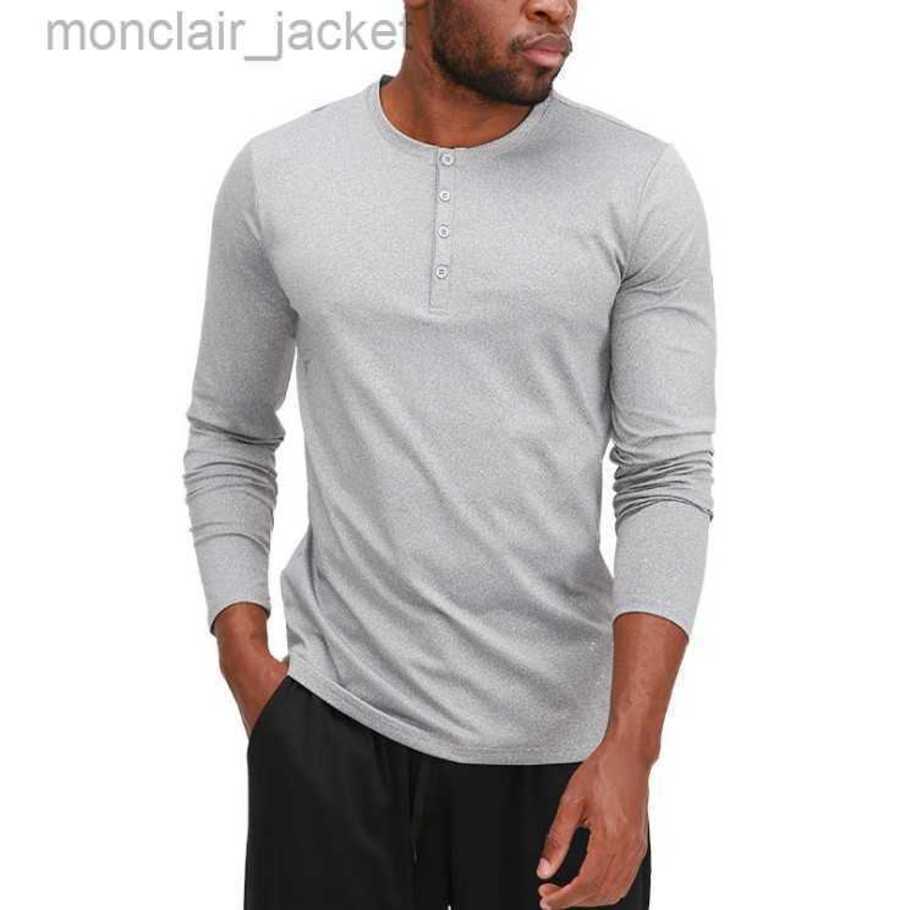 

Designer Men's Sports Tshirt Top Luyoga 84 New Men's Fitness Long Sleeve Outdoor Leisure Running Training Tights Lululemens Men, Blue