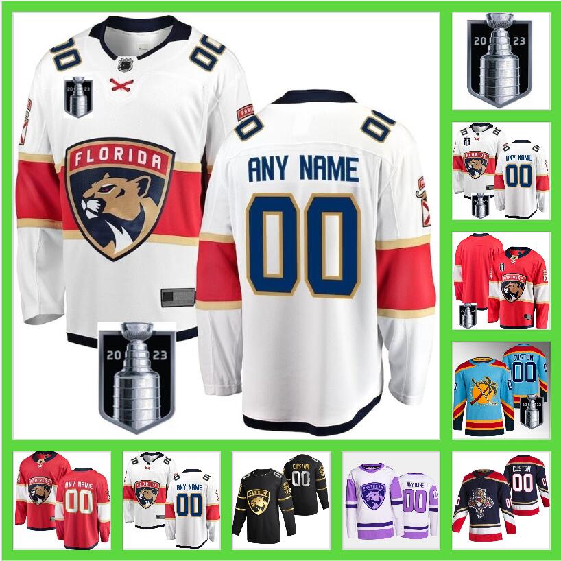 

Stanley Cup Final Hockey Jersey Ice Hockey Matthew Tkachuk Jerseys MNHLUUU Aaron Ekblad Aleksander Barkov Sergei Bobrovsky Navy Blue Red White Stitched For Man, Color