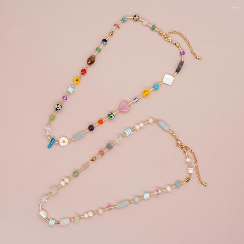 

Chains Go2boho In Boho Fashion Mixed Beaded Statement Necklace For Women Bohemian Summer Trendy Chain Choker