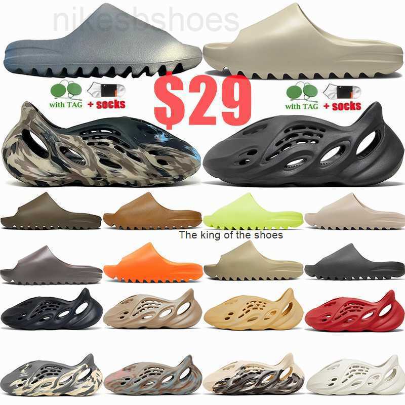 

Size 36-48 Slippers For Mens Womens Foam Runners Designer Slides Bone Onyx Flax Pure Summer Sandals Stone Sage Sand MX Carbon Sliders Famous, Fw6344